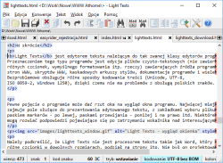 okno programu Light Texts